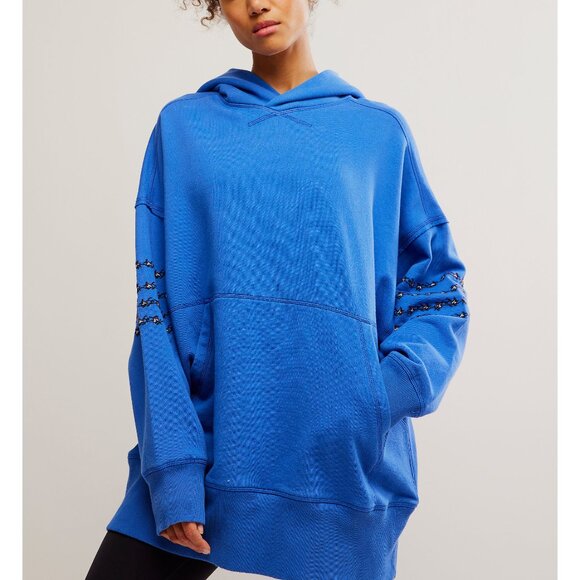 🆕 FP MOVEMENT At My Best Embroidered Hoodie / Stellar Blue - Picture 3 of 6